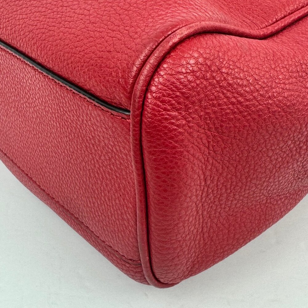 Kate Spade Red Pebbled Leather Satchel Handbag - Picture 7 of 15
